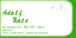 adolf mate business card